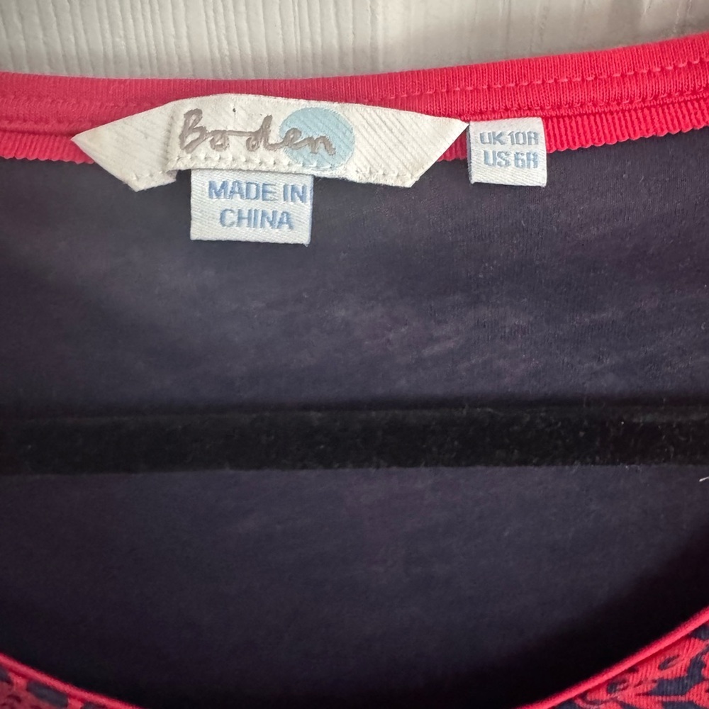 Boden Mabel Floral Dress 6R Long Red Blue - Picture 4 of 12